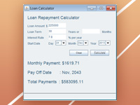 Loan Calculator Program