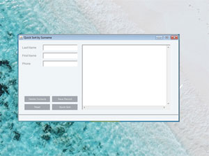 Quicksort First Screen